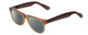 Profile View of Gotham Style 253 Designer Polarized Sunglasses with Custom Cut Smoke Grey Lenses in Matte Tan Brown Unisex Classic Full Rim Acetate 52 mm