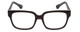 Front View of Gotham Style 254 Designer Reading Eye Glasses with Custom Cut Powered Lenses in Matte Black Crystal Mens Square Full Rim Acetate 54 mm