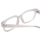 Close Up View of Gotham Style 254 Men Square Designer Reading Glasses in Matte Clear Crystal 54mm
