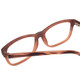 Close Up View of Gotham Style 256 Mens Designer Reading Glasses in Matte Beige Brown Stripe 55 mm