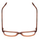 Top View of Gotham Style 256 Mens Designer Reading Glasses in Matte Beige Brown Stripe 55 mm