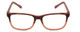 Front View of Gotham Style 256 Designer Reading Eye Glasses with Custom Cut Powered Lenses in Matte Brown Stripe Mens Classic Full Rim Acetate 55 mm