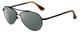 Profile View of Isaac Mizrahi IM16-20 Designer Polarized Reading Sunglasses with Custom Cut Powered Smoke Grey Lenses in Bronze Copper Brown Unisex Aviator Full Rim Metal 59 mm