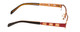 Side View of Vivid 371-C02 Designer Reading Eye Glasses with Custom Cut Powered Lenses in Metallic Orange/Brown Unisex Rectangle Semi-Rimless Metal 50 mm