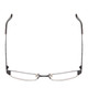 Top View of Vivid 412 Unisex Rectangle SemiRimless Designer Reading Glasses Satin Black 52mm