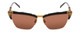 Front View of GUCCI GG0660S-001 Women Cateye Designer Sunglasses Black/Antique Gold/Brown 58mm