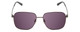 Front View of GUCCI GG0987SA-001 Unisex Sunglasses in Ruthenium Silver & Black/Grey Smoke 60mm
