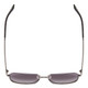 Top View of GUCCI GG0987SA-001 Unisex Sunglasses in Ruthenium Silver & Black/Grey Smoke 60mm