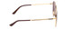 Side View of GUCCI GG0987SA-002 Unisex Classic Designer Sunglasses in Gold & Plum/Brown 60 mm