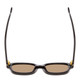 Top View of GUCCI GG1140SK-003 Unisex Classic Designer Sunglasses in Black & Gold/Brown 54mm