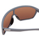 Close Up View of Smith Optics Boomtown Unisex Sunglasses Cement Grey/Polarized Green Mirror 135mm