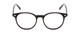 Front View of Ernest Hemingway H4908 Designer Reading Eye Glasses with Custom Cut Powered Lenses in Gloss Black Unisex Round Full Rim Acetate 49 mm