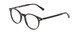 Profile View of Ernest Hemingway H4908 Designer Progressive Lens Blue Light Blocking Eyeglasses in Gloss Black Unisex Round Full Rim Acetate 49 mm