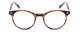 Front View of Ernest Hemingway H4908 Unisex Round Reading Glasses in Brown Amber Crystal 49 mm