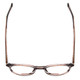 Top View of Ernest Hemingway H4908 Designer Reading Eye Glasses with Custom Cut Powered Lenses in Brown Amber Crystal Unisex Round Full Rim Acetate 49 mm