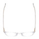 Top View of Ernest Hemingway H4908 Unisex Round Designer Reading Glasses Clear Crystal 49 mm