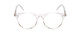 Front View of Ernest Hemingway H4908 Designer Reading Eye Glasses with Custom Cut Powered Lenses in Clear Crystal Unisex Round Full Rim Acetate 49 mm