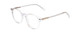 Profile View of Ernest Hemingway H4908 Designer Blue Light Blocking Eyeglasses in Clear Crystal Unisex Round Full Rim Acetate 49 mm