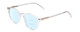 Profile View of Ernest Hemingway H4908 Designer Progressive Lens Blue Light Blocking Eyeglasses in Clear Crystal Unisex Round Full Rim Acetate 49 mm