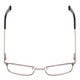 Top View of Ernest Hemingway H4909 Unisex Rectangle Reading Glasses in Black/Gun Metal 55 mm