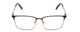 Front View of Ernest Hemingway H4909 Designer Reading Eye Glasses with Custom Cut Powered Lenses in Black/Gun Metal Unisex Rectangle Full Rim Metal 55 mm