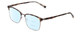 Profile View of Ernest Hemingway H4904 Designer Progressive Lens Blue Light Blocking Eyeglasses in Matte Grey Tortoise Havana/Gun Metal Unisex Cateye Full Rim Acetate 55 mm