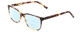 Profile View of Ernest Hemingway H4905 Designer Progressive Lens Blue Light Blocking Eyeglasses in Antique Yellow Brown Tortoise Havana Ladies Classic Full Rim Acetate 53 mm