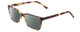 Profile View of Ernest Hemingway H4905 Designer Polarized Reading Sunglasses with Custom Cut Powered Smoke Grey Lenses in Antique Yellow Brown Tortoise Havana Ladies Classic Full Rim Acetate 53 mm