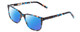 Profile View of Ernest Hemingway H4905 Designer Polarized Sunglasses with Custom Cut Blue Mirror Lenses in Blue Auburn Tortoise Havana Ladies Classic Full Rim Acetate 53 mm