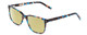 Profile View of Ernest Hemingway H4905 Designer Polarized Reading Sunglasses with Custom Cut Powered Sun Flower Yellow Lenses in Blue Auburn Tortoise Havana Ladies Classic Full Rim Acetate 53 mm