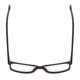 Top View of Ernest Hemingway 4807 Unisex Square Acetate Designer Eyeglasses Matte Black 54mm