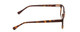 Side View of Ernest Hemingway H4807 Designer Reading Eye Glasses with Custom Cut Powered Lenses in Matte Yellow Brown Tortoise Havana Unisex Square Full Rim Acetate 54 mm