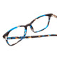 Close Up View of Ernest Hemingway H4808 Designer Reading Eye Glasses with Custom Cut Powered Lenses in Blue Brown Black Glitter Marble Ladies Cateye Full Rim Acetate 52 mm