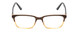 Front View of Ernest Hemingway 4811 Unisex Cateye Eyeglasses Brown/Beige Clear Mist Layer 53mm