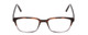 Front View of Ernest Hemingway H4811 Designer Reading Eye Glasses with Custom Cut Powered Lenses in Brown Tortoise Havana/Grey Crystal Layered Unisex Cateye Full Rim Acetate 53 mm
