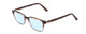 Profile View of Ernest Hemingway H4811 Designer Blue Light Blocking Eyeglasses in Brown Tortoise Havana/Grey Crystal Layered Unisex Cateye Full Rim Acetate 53 mm