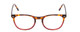 Front View of Ernest Hemingway H4812 Designer Reading Eye Glasses with Custom Cut Powered Lenses in Brown Yellow Tortoise Havana/Rose Red Crystal Fade Ladies Round Full Rim Acetate 49 mm