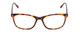 Front View of Ernest Hemingway H4815 Designer Reading Eye Glasses with Custom Cut Powered Lenses in Amber Brown Tortoise Havana Ladies Cateye Full Rim Acetate 52 mm