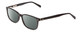 Profile View of Ernest Hemingway H4817 Designer Polarized Sunglasses with Custom Cut Smoke Grey Lenses in Gloss Black Unisex Oval Full Rim Acetate 55 mm