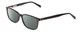 Profile View of Ernest Hemingway H4817 Designer Polarized Reading Sunglasses with Custom Cut Powered Smoke Grey Lenses in Gloss Black Unisex Oval Full Rim Acetate 55 mm