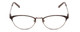 Front View of Ernest Hemingway H4821-52 mm Women Cateye Semi-Rimless Eyeglasses Brown Tortoise