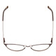 Top View of Ernest Hemingway H4821-52 mm Women Cateye Semi-Rimless Eyeglasses Brown Tortoise