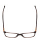 Top View of Ernest Hemingway H4823 Designer Reading Eye Glasses with Custom Cut Powered Lenses in Grey Crystal/Brown Tortoise Havana Fade Unisex Square Full Rim Acetate 53 mm