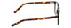 Side View of Ernest Hemingway H4829 Unisex Round Eyeglasses Black/Auburn Yellow Tortoise 48mm