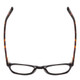 Top View of Ernest Hemingway H4829 Unisex Round Eyeglasses Black/Auburn Yellow Tortoise 48mm