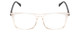 Front View of Ernest Hemingway H4833 Designer Reading Eye Glasses with Custom Cut Powered Lenses in Clear Crystal/Gloss Black Unisex Cateye Full Rim Acetate 52 mm