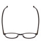 Top View of Ernest Hemingway H4835 Designer Reading Eye Glasses with Custom Cut Powered Lenses in Gloss Black Ladies Round Full Rim Acetate 50 mm