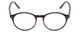 Front View of Ernest Hemingway H4835 Designer Reading Eye Glasses with Custom Cut Powered Lenses in Gloss Black Ladies Round Full Rim Acetate 50 mm