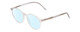 Profile View of Ernest Hemingway H4835 Designer Blue Light Blocking Eyeglasses in Clear Crystal Silver Glitter Ladies Round Full Rim Acetate 50 mm