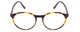 Front View of Ernest Hemingway H4835 Ladies Round Eyeglasses Auburn Brown Yellow Tortoise 50mm